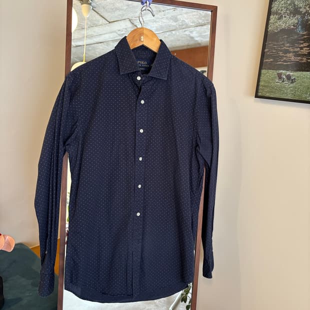 폴로 랄프로렌 네이비 도트 셔츠