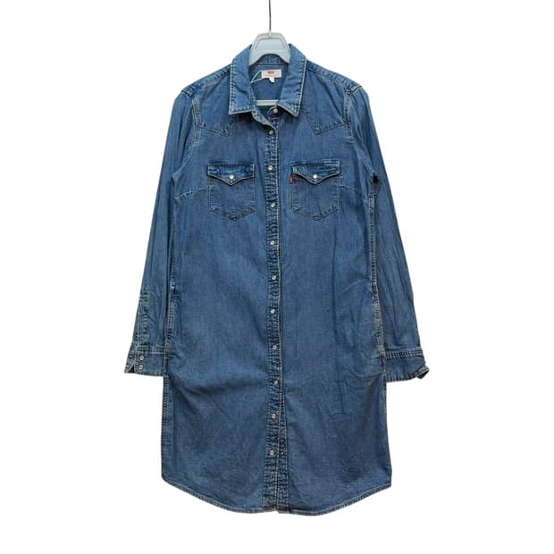 Levi's Denim Snap Button Shirt Dress