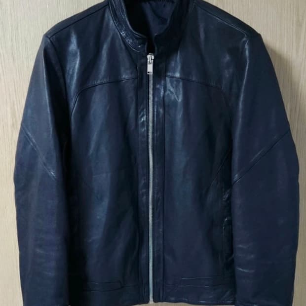 (착샷) 지오송지오 가죽자켓 바이커 