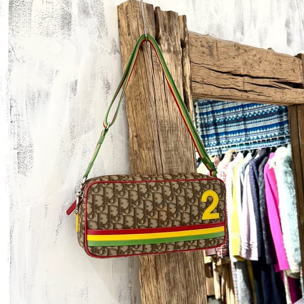 크리스찬 디올 라스타 트로터 캔버스 크로스백