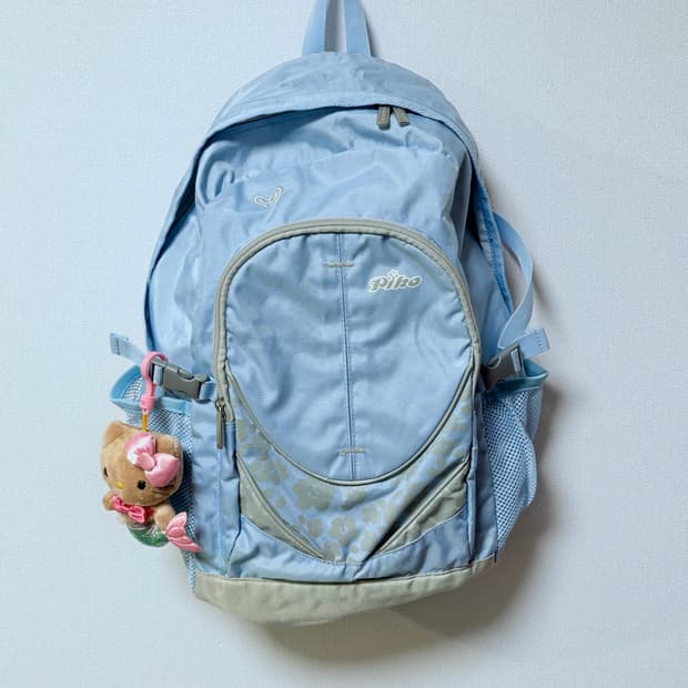 piko 피코  블루 백팩 가방 빈티지y2k 히메갸루 모리걸 도트 체크