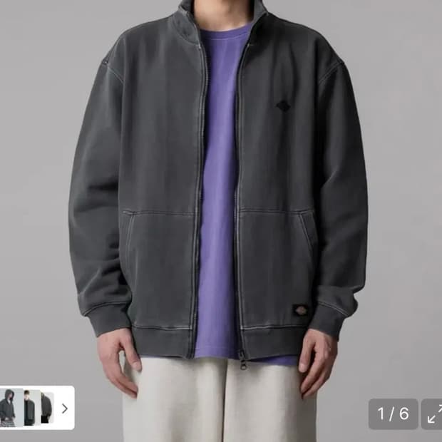 디키즈 가먼트 피그먼트 집업 M