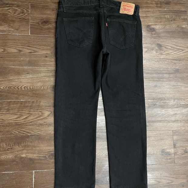 리바이스 505 멕시코 흑청 데님 팬츠 블랙진