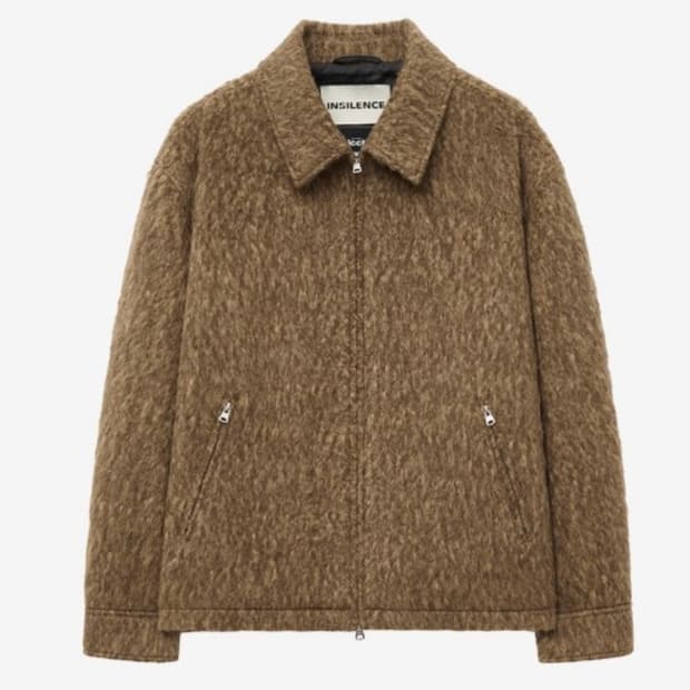 인사일런스 헤어리 울 집업자켓