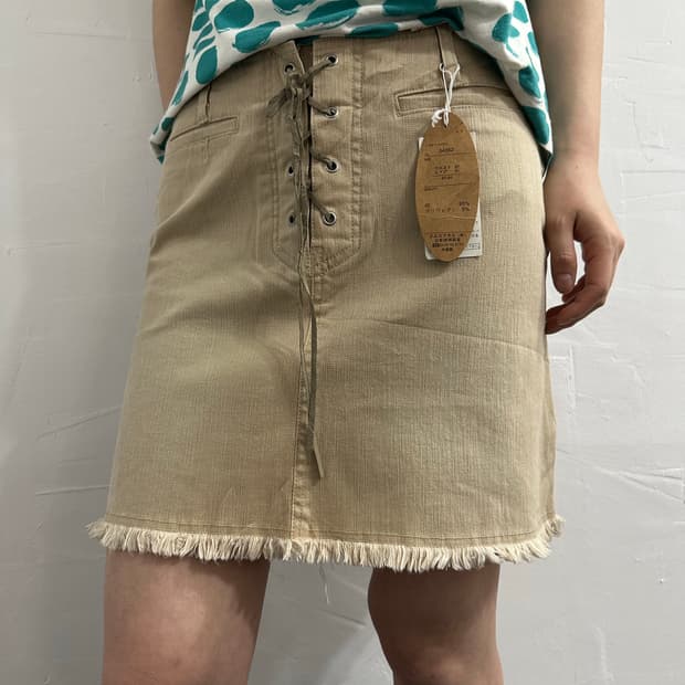 eyelet mini skirt