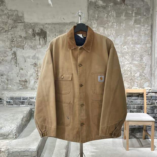 칼하트 베이지 멀티 포켓 초어 자켓