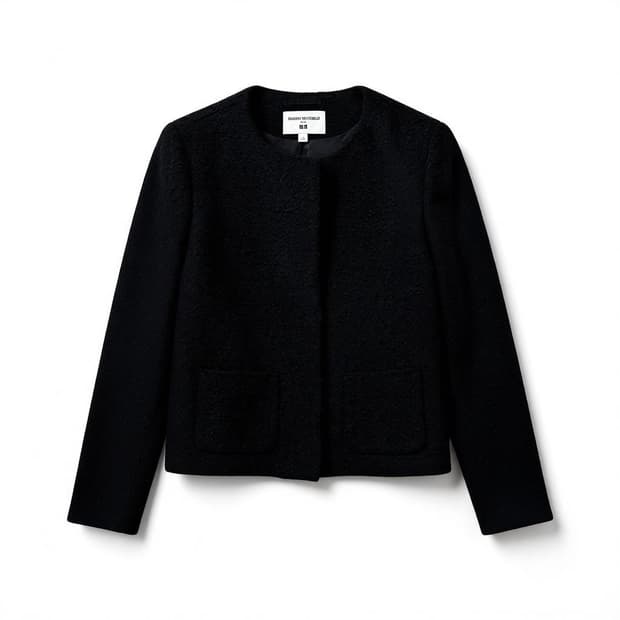 유니클로 X 카린로이펠트 블랙 빅포켓 트위드 자켓 S