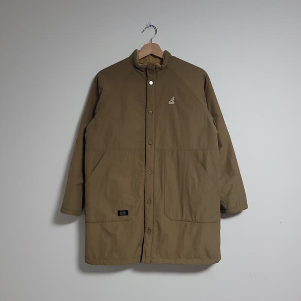 (155) 캉골 키즈 리버시블 롱 코트형 양면 양털 패딩 후리스 점퍼