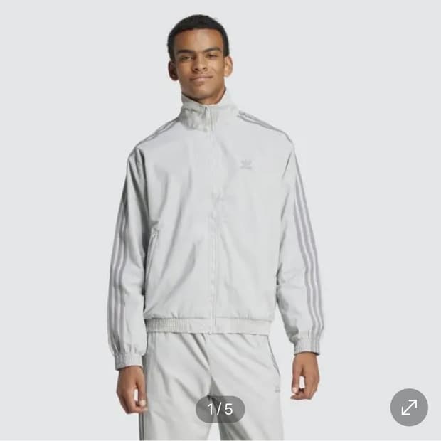 아디다스 아디컬러 우븐 파이어버드 트랙탑 그레이 JD0436