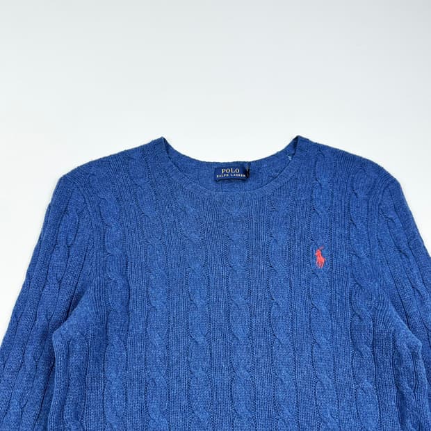 폴로 랄프로렌 포니 캐시미어 블루 니트 (S 여성추천)