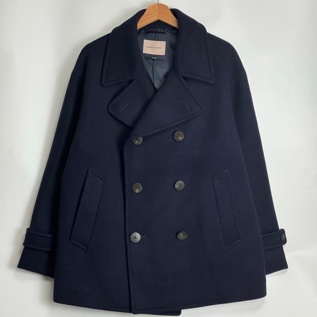 빔즈 오버핏 멜튼 피코트 네이비 3사이즈  (Made In Japan)