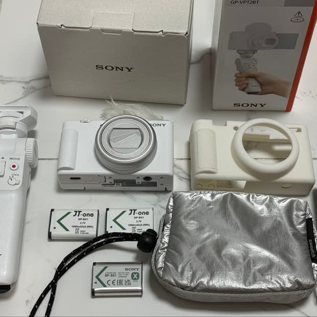 SONY 소니 ZV-1M2 화이트 (슈팅그립, 케이스, 실리콘 케이스, 