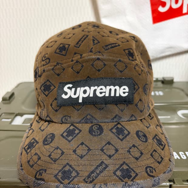 슈프림 플록 데님 캠프캡