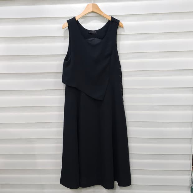 JAPAN 빈티지 민소매 블랙 원피스 드레스- 우먼프리