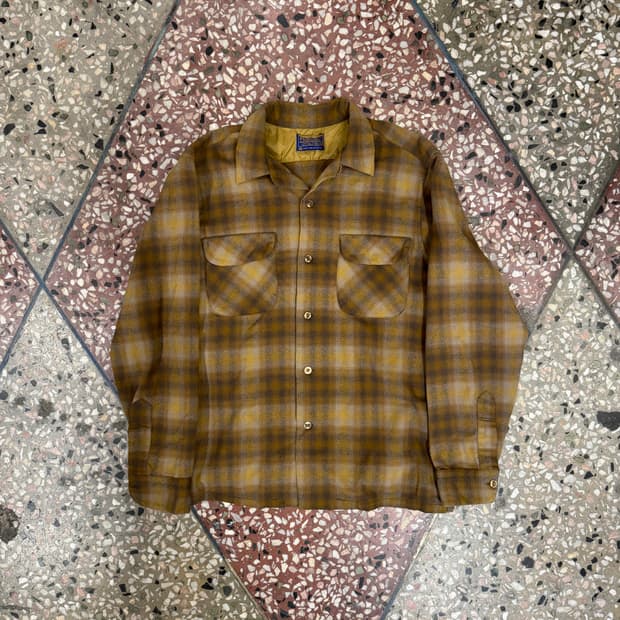 60s 펜들턴 옴브레 보드셔츠 (M)