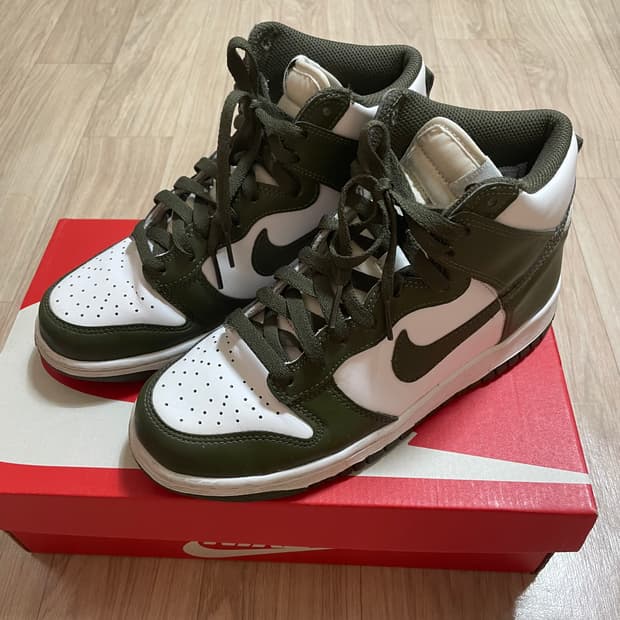 (GS) 나이키 덩크 하이 카고 카키 240