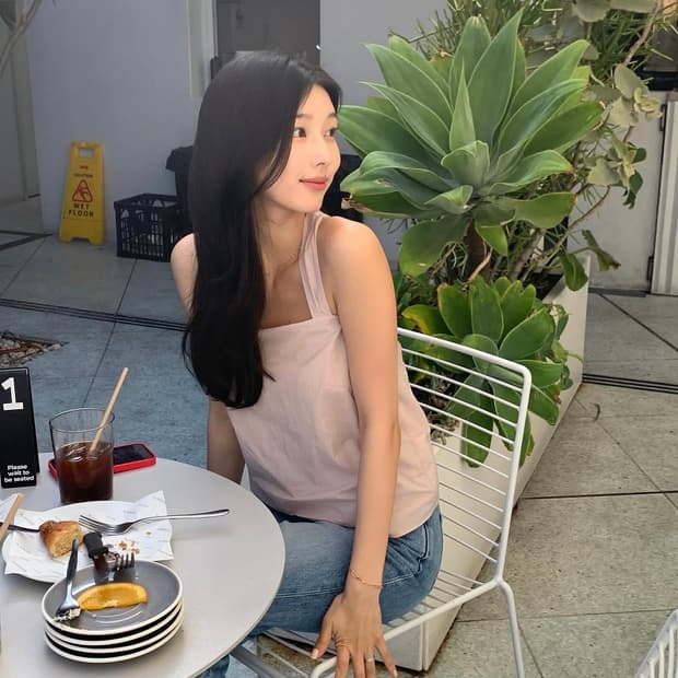 시에 sie 로린 스퀘어 슬리브리스 페탈핑크 S