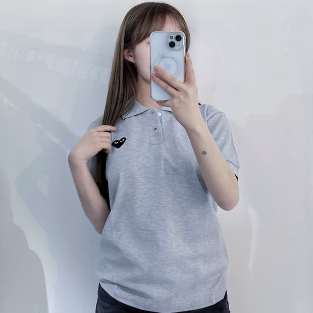 꼼데가르송 블랙와펜 반팔 카라티