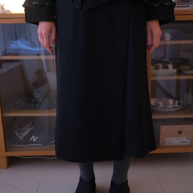 Wrap sarouel wool skirt pants