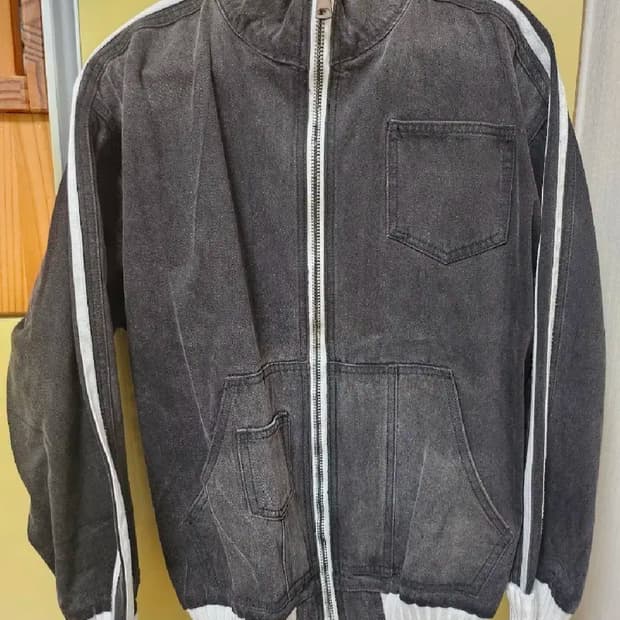 빈티지 워싱 데님 후드 자켓