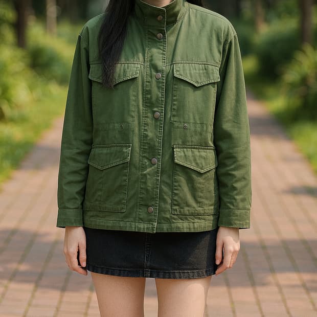 미쏘 MIXXO 코튼 유틸리티 야상 점퍼_S