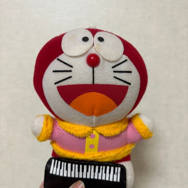 고전 빈티지 빨간 도라에몽 빨몽이 인형