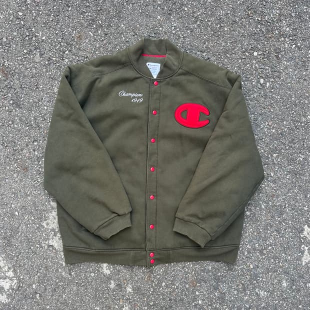 빈티지 00s 챔피온 스웻 바시티 자켓