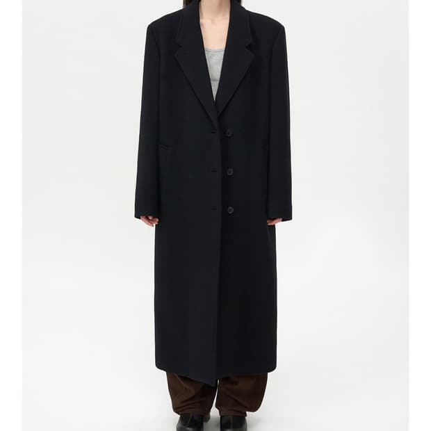 인사일런스우먼 클래식 맥시 코트 블랙