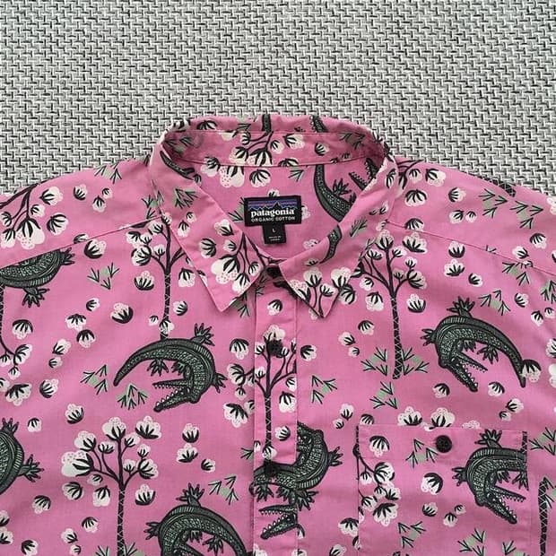 Organic cotton crocodile all-over print
