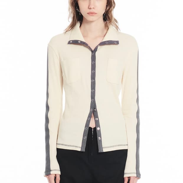 세릭 POCKET SNAP BUTTON TOP / IVORY