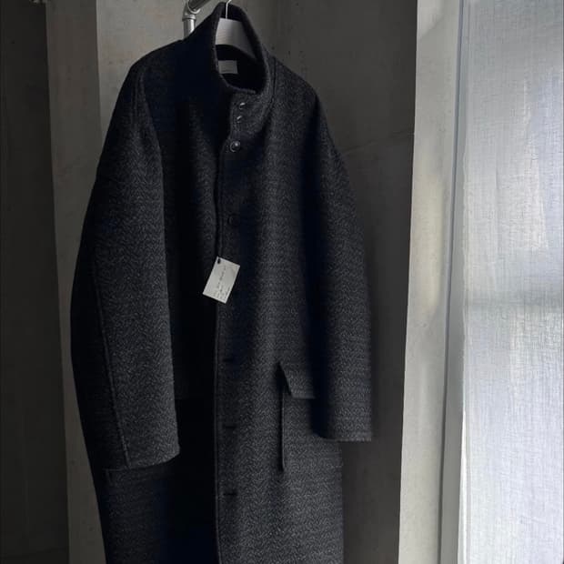 (구매) 구해요 모노프리베 하이넥 코트 2사이즈 textuerd high