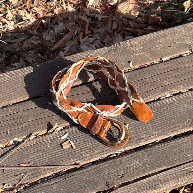 브레이드 초원 레더 벨트