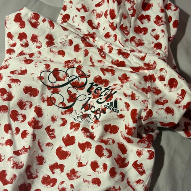 아디다스 하트 도트 후드집업 져지