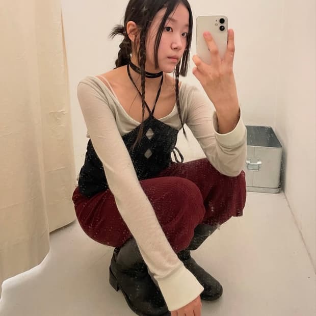 베이스레인지 더글라스팬츠 aster brown red