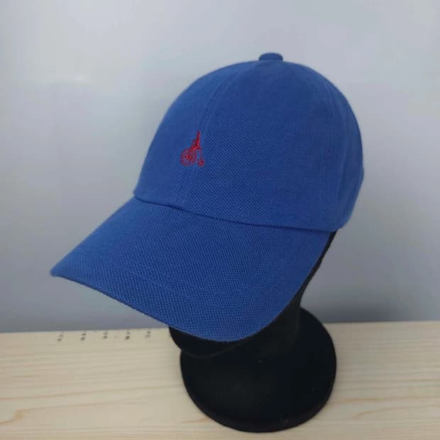 프리 / 빈폴 면 레드 빈폴 자수 블루 볼캡 모자