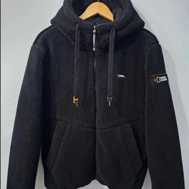 내셔널지오그래픽 후드 양털 후리스 100