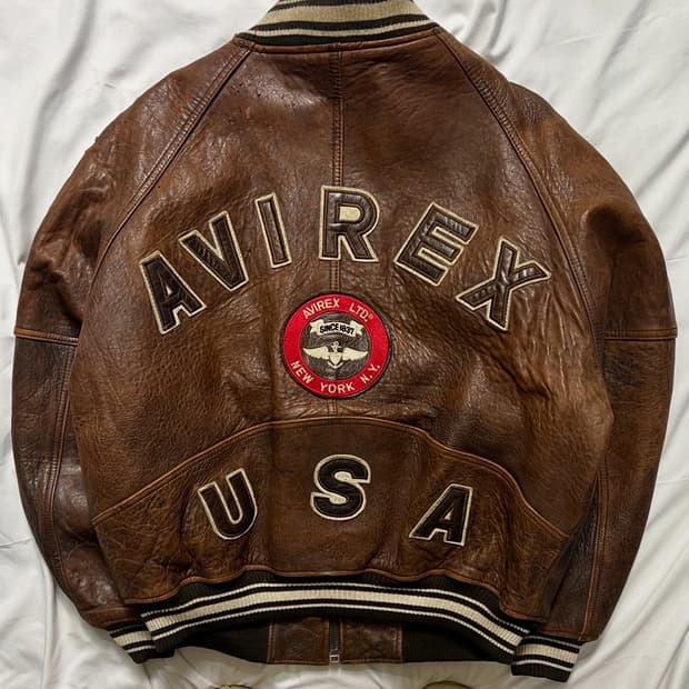 아비렉스 아이콘 가죽자켓