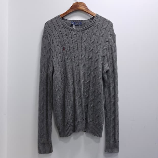 폴로랄프로렌 꽈베기 그레이 니트 S