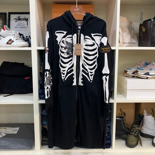 밴슨 레더 X 톰과 제리 본 후드집업 M