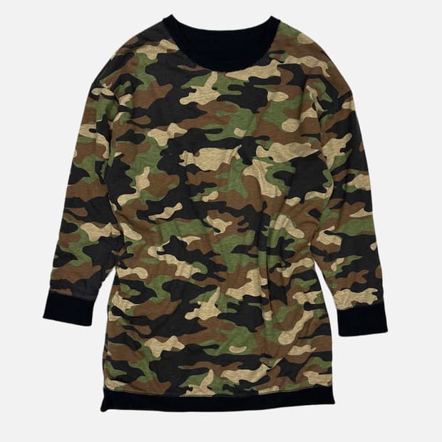 camo pattern reversible dress
