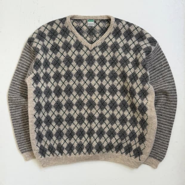 90‘s 베네통 아가일 울 니트