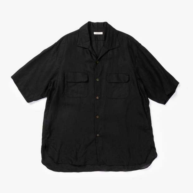 Calmlence 캄렌스 26ss  린넨 SHIRT - Black