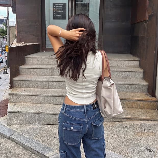 캘빈클라인 90s 스트레이트 카고 데님 W24 (44사이즈)