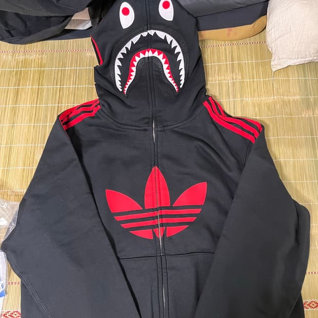아디다스 베이프 샤크 후드 kr xl