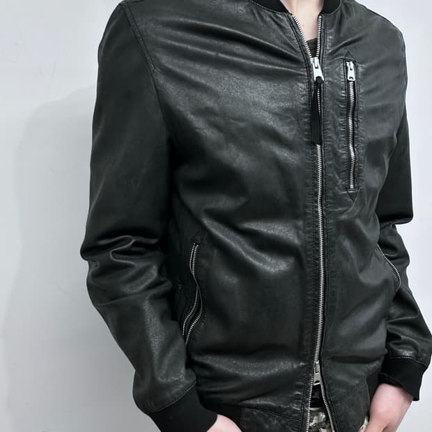 올세인츠 램스킨 봄버 자켓