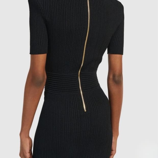 발망 니트 드레스