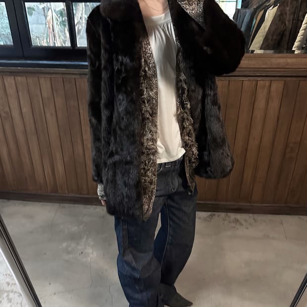 JPV high-neck fur jacket