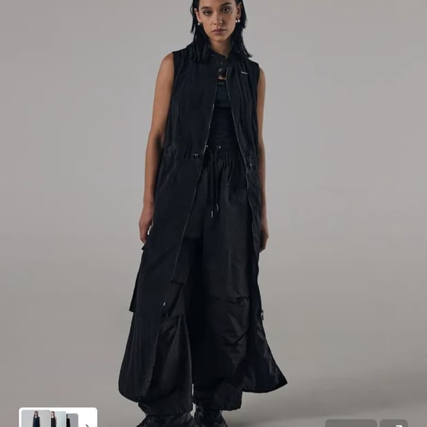 트리밍버드 zip up datail cargo dress