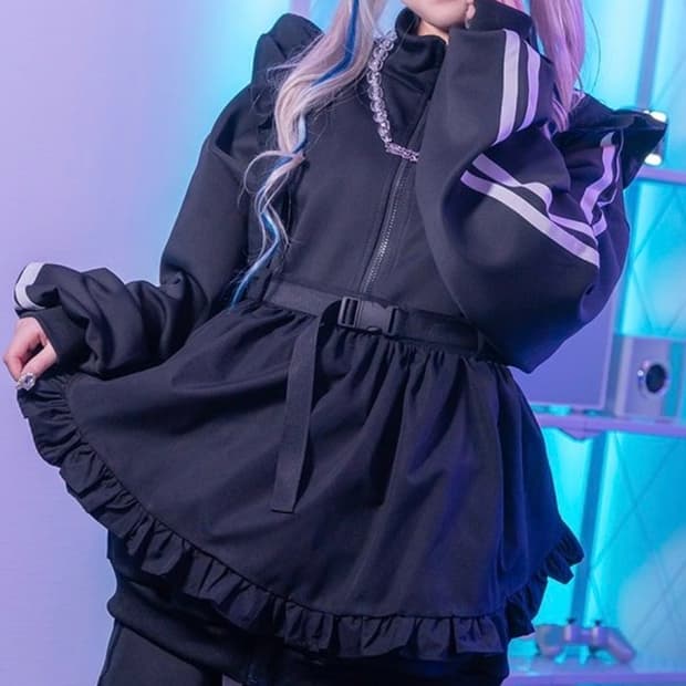 ACDC rag 게임오버 에이프런 Black 서브컬쳐 메이드