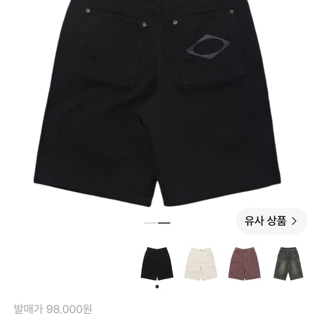미스치프 버뮤다팬츠 블랙 M